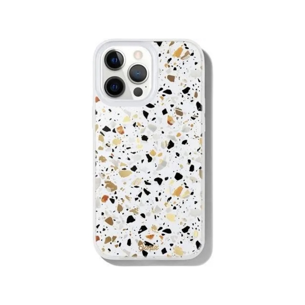 Sonix Phone Case for iPhone 13 Pro Drop-Tested White Marble Confetti